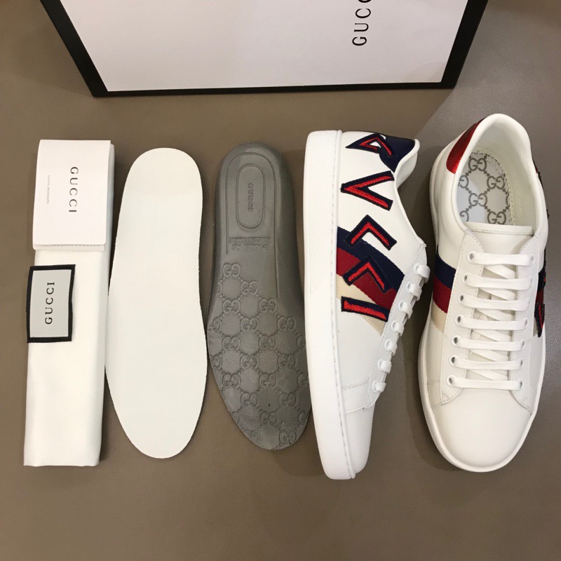 Gucci Letter Ace Embroidered Sneaker - 