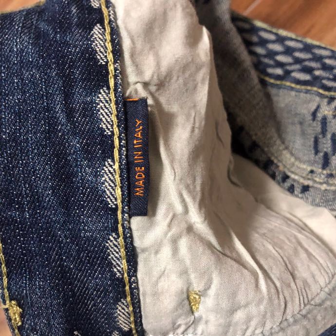 Louis Vuitton Giant Damier Waves Monogram Denim Jeans Blue - 
