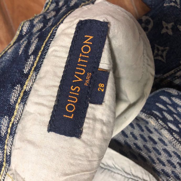Louis Vuitton Giant Damier Waves Monogram Denim Jeans Blue - 