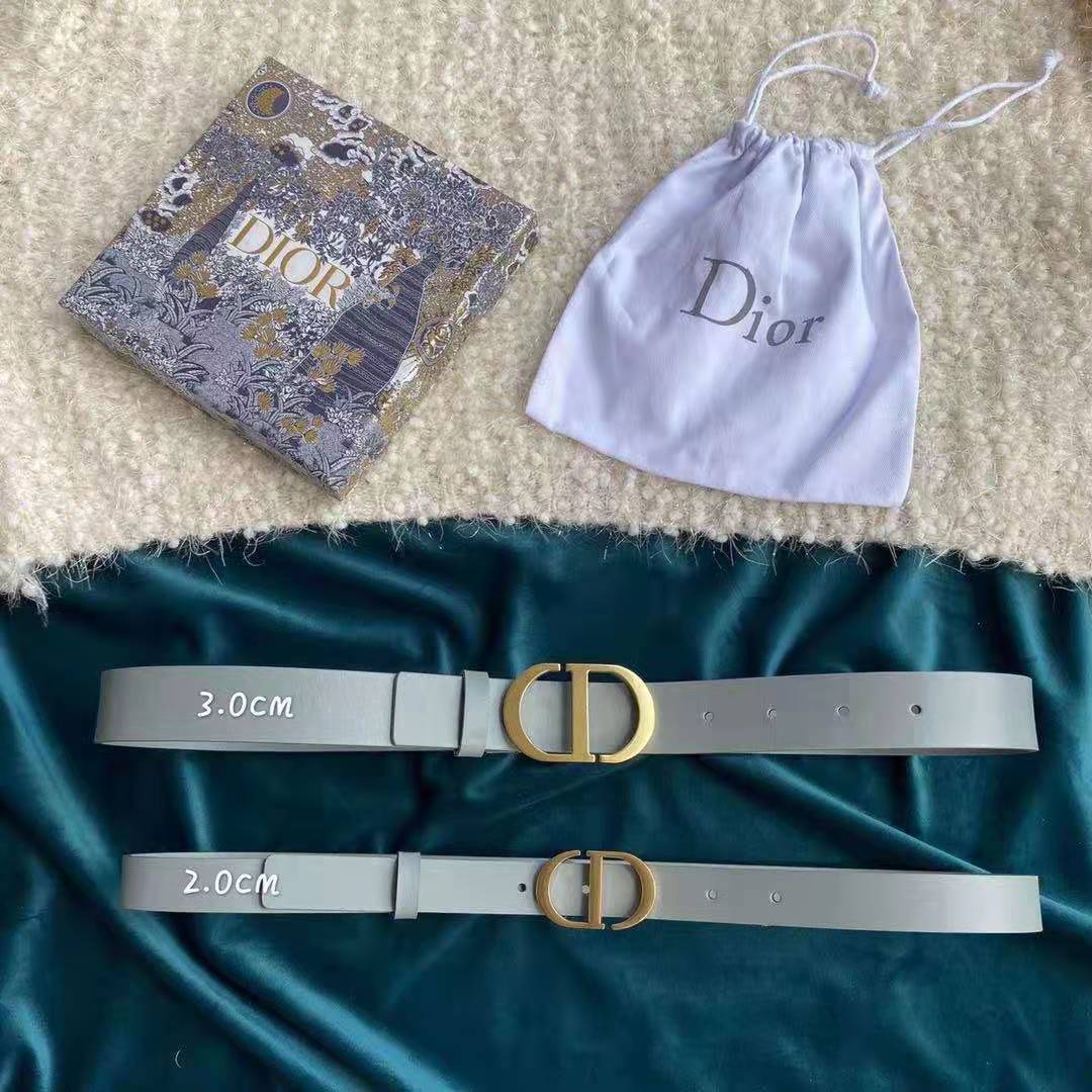 Dior Leather Belt With 'CD' Buckle - 