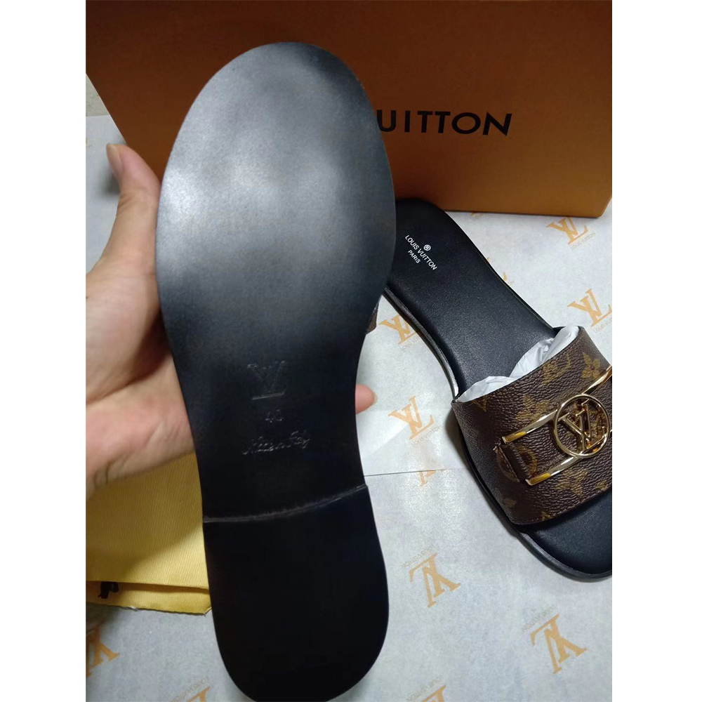 Louis Vuitton Lock It Flat Mule Slides - 