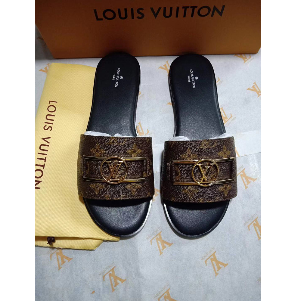Louis Vuitton Lock It Flat Mule Slides - 