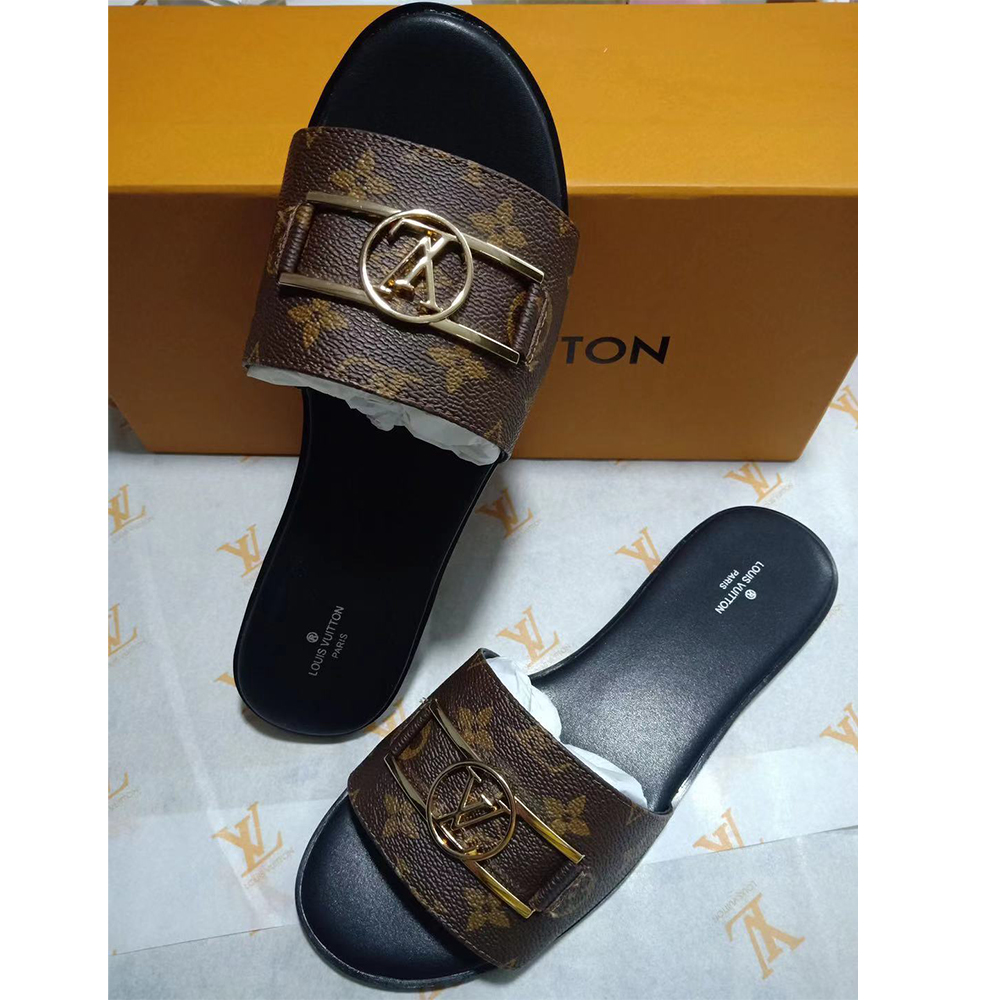 Louis Vuitton Lock It Flat Mule Slides - 
