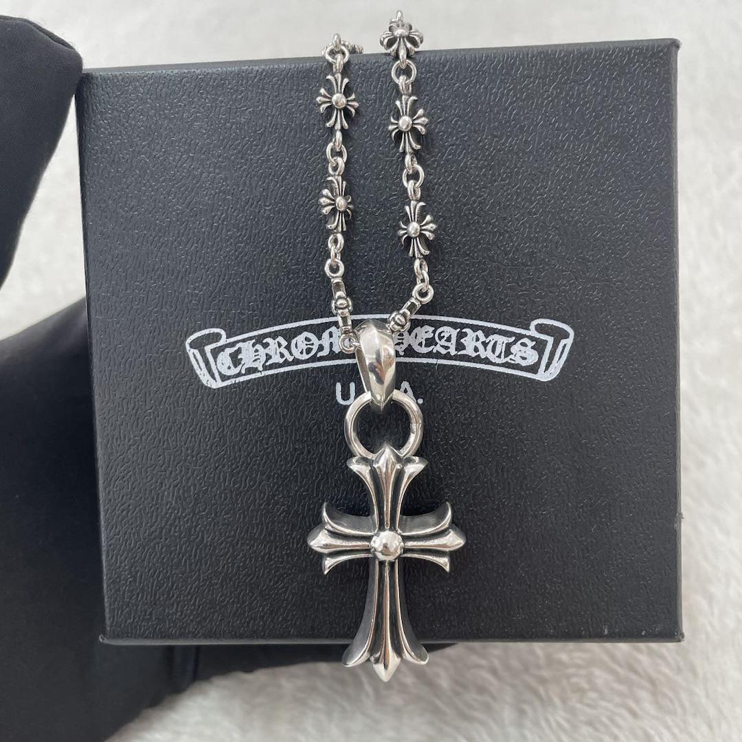 Chrome Heart Cross Necklace - 