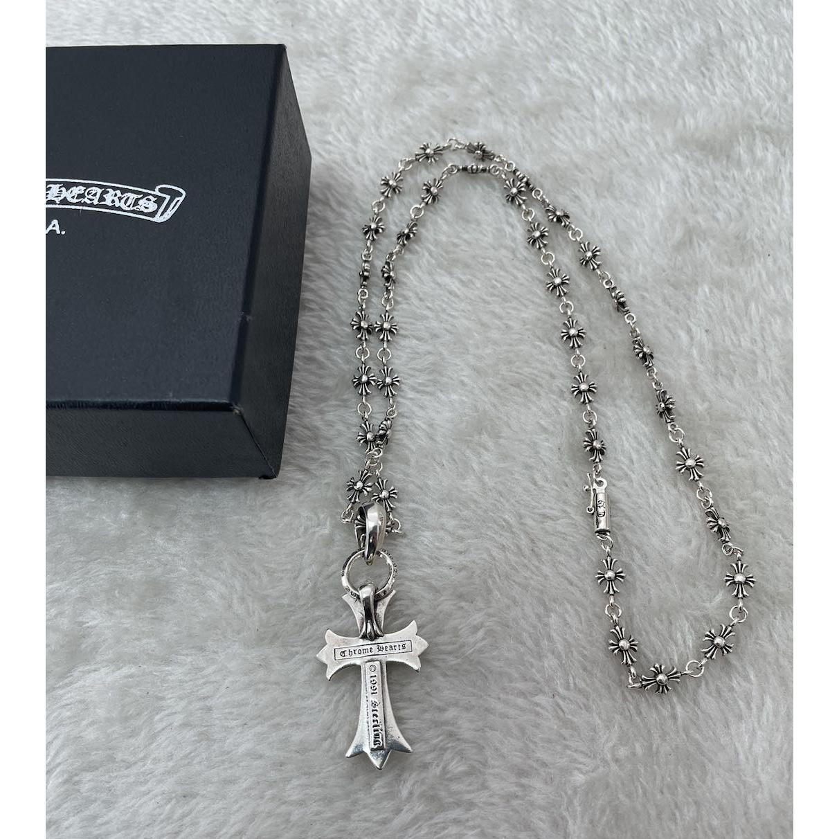 Chrome Heart Cross Necklace - 