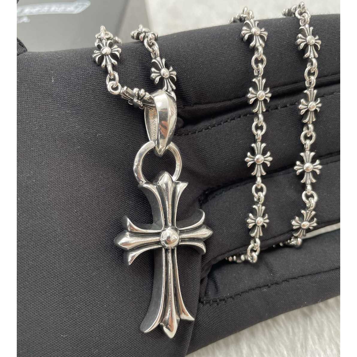Chrome Heart Cross Necklace - 