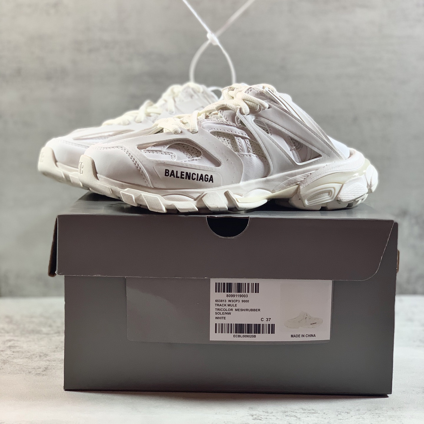 Balenciaga Track Mule In White - 
