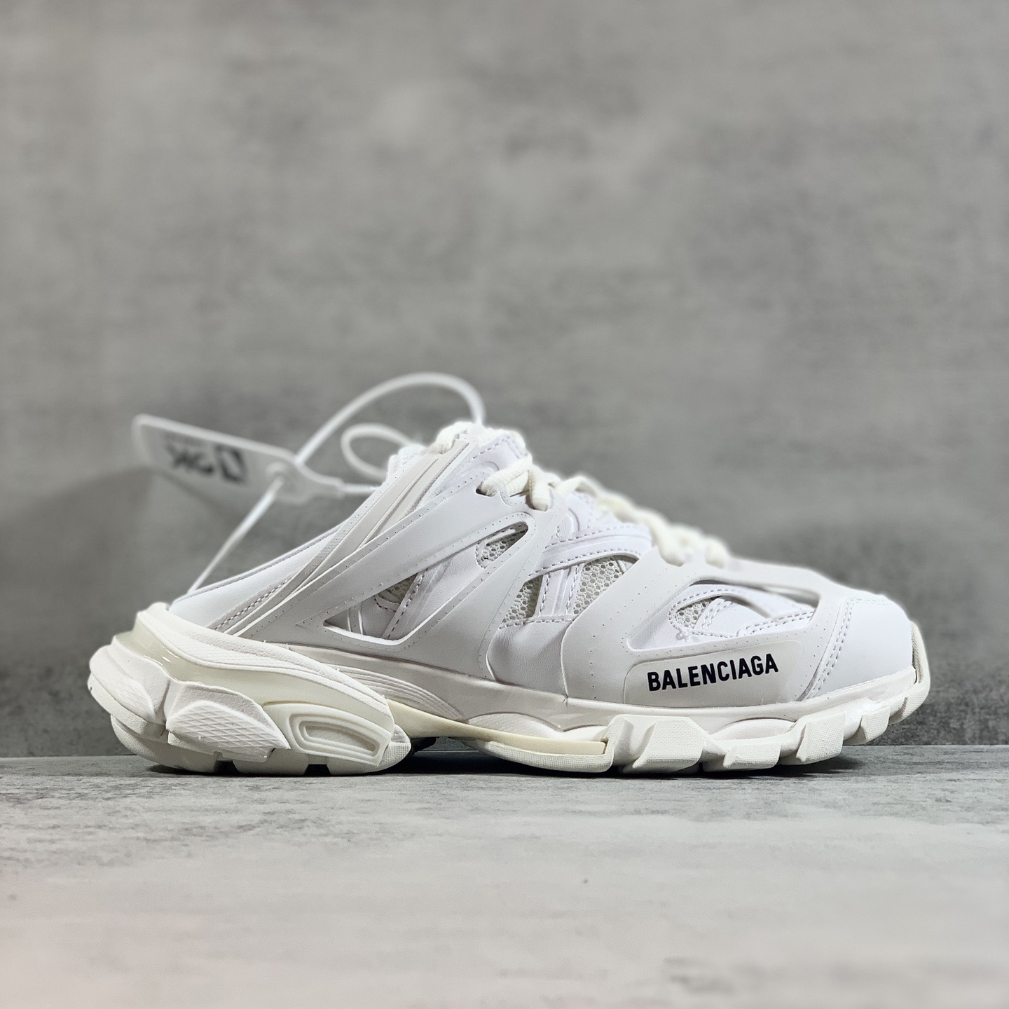 Balenciaga Track Mule In White - 