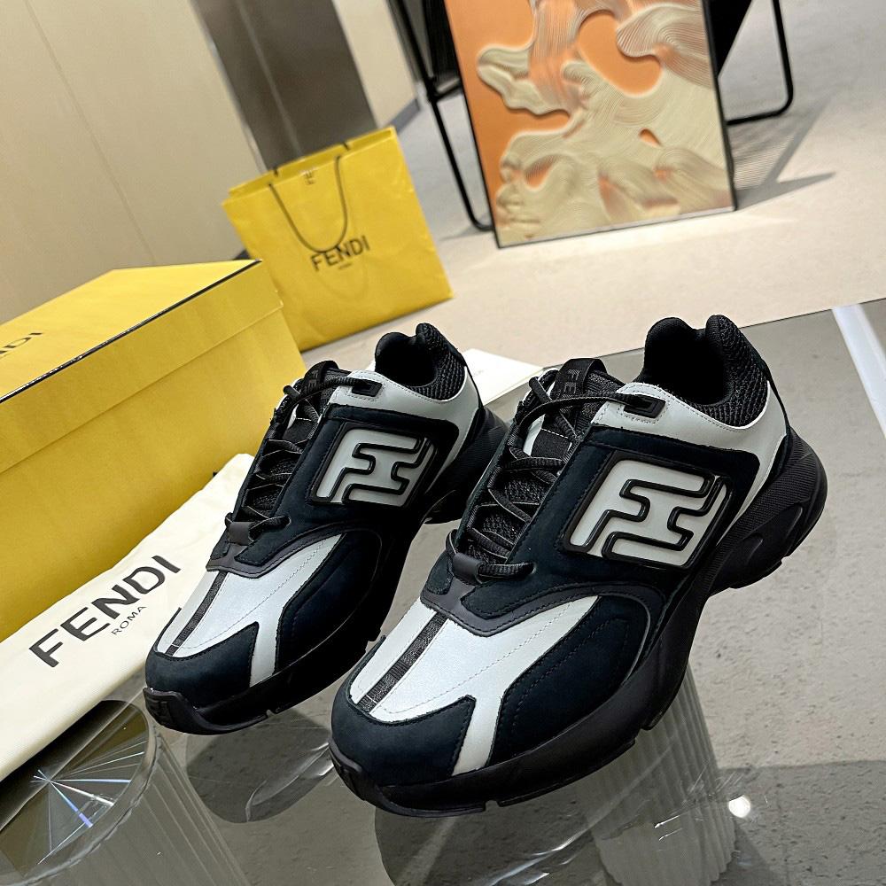 Fendi Faster Trainers Leather Low-Tops Sneakers - DesignerGu