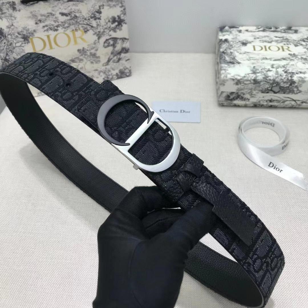 Dior Leather Belt With 'CD' Buckle - 