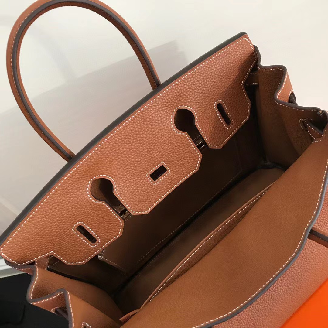 Hermes Birkin 30 Fjord Leather Gold Handbag （30-22-16CM） - 