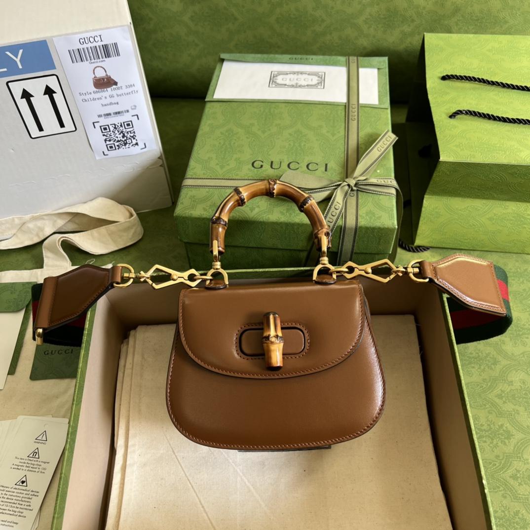 Gucci Bamboo 1947 Mini Top Handle Bag(17-12-7.5cm) - DesignerGu