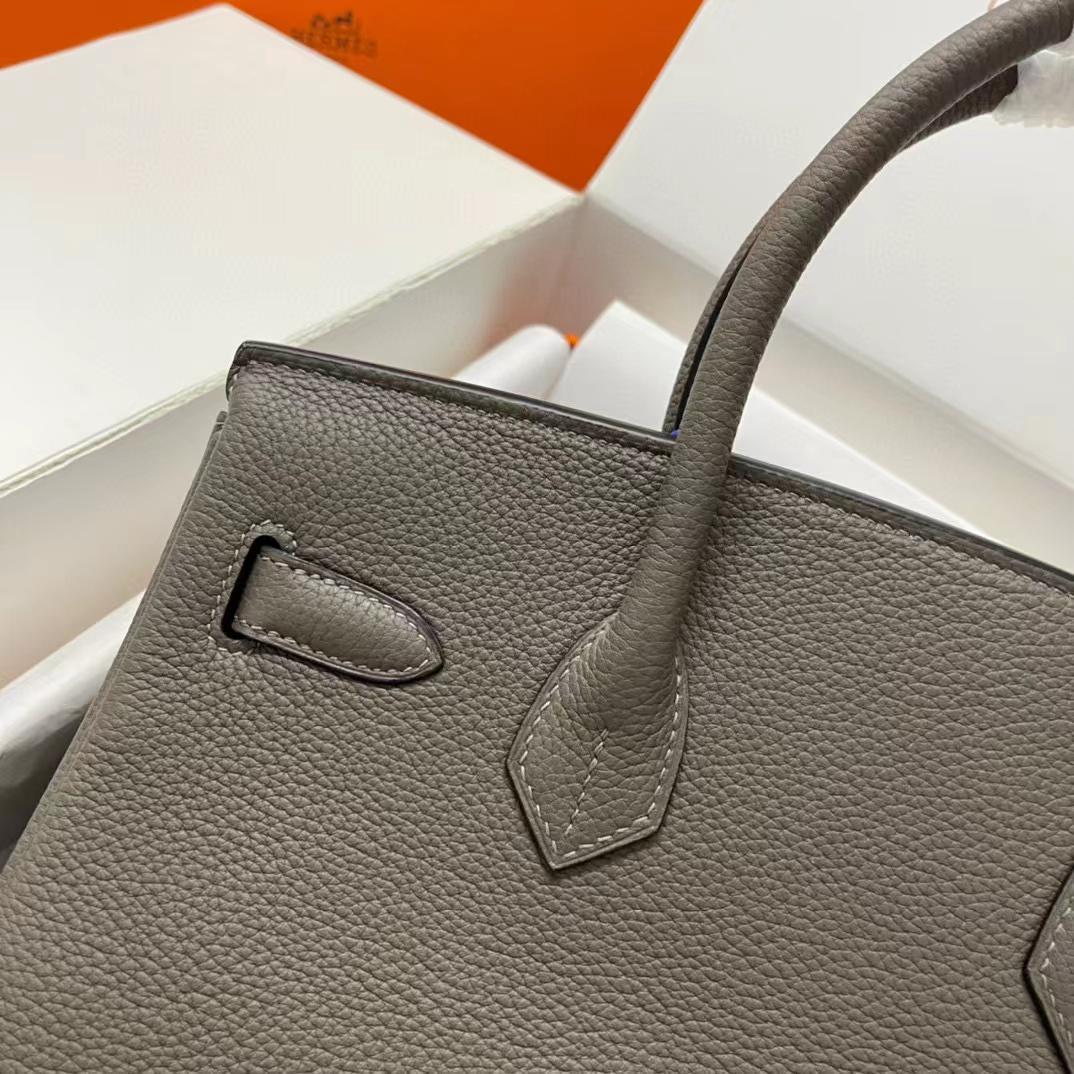 Hermes Birkin 30 Fjord Leather Handbag （30-22-16CM） - 