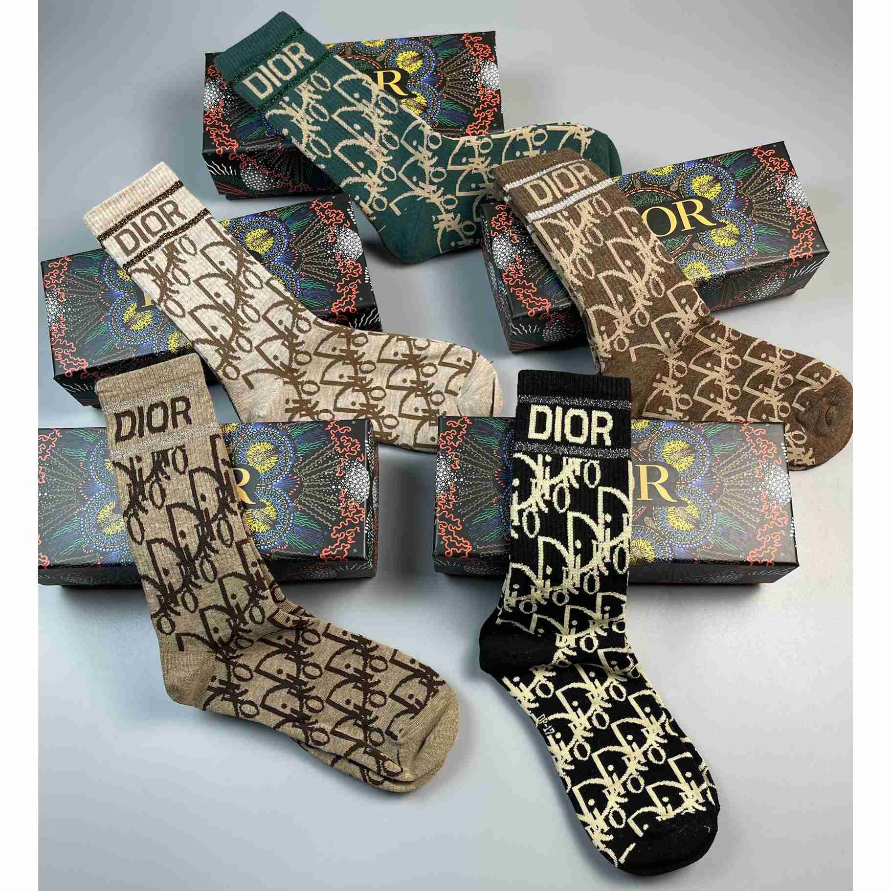 Dior Oblique Wool Socks /Box - 