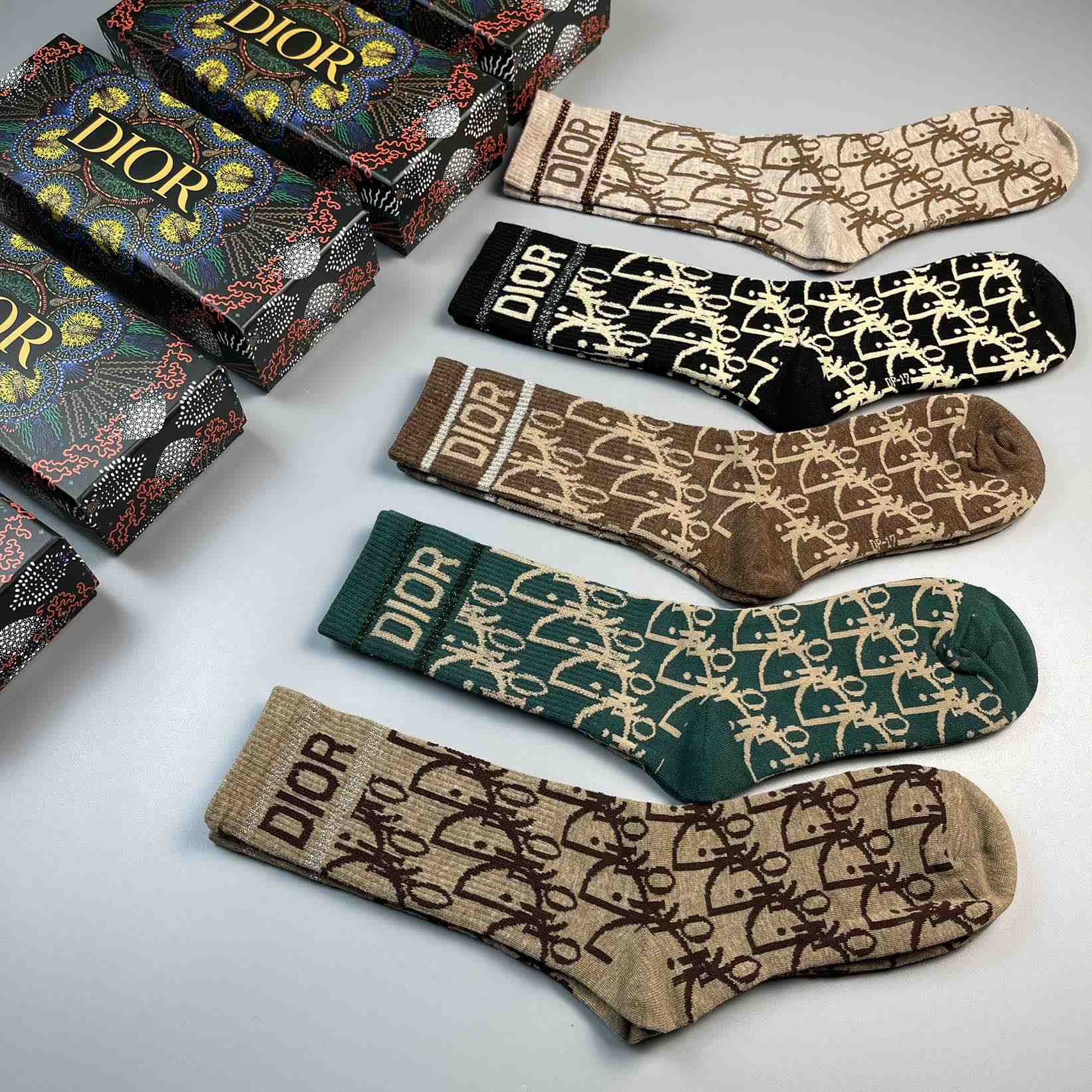Dior Oblique Wool Socks /Box - 