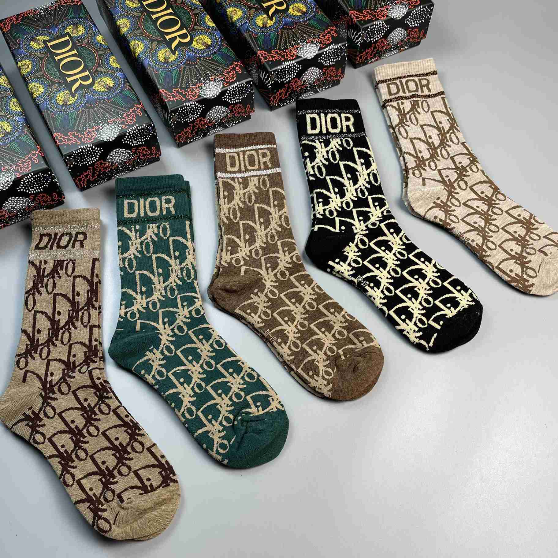 Dior Oblique Wool Socks /Box - 