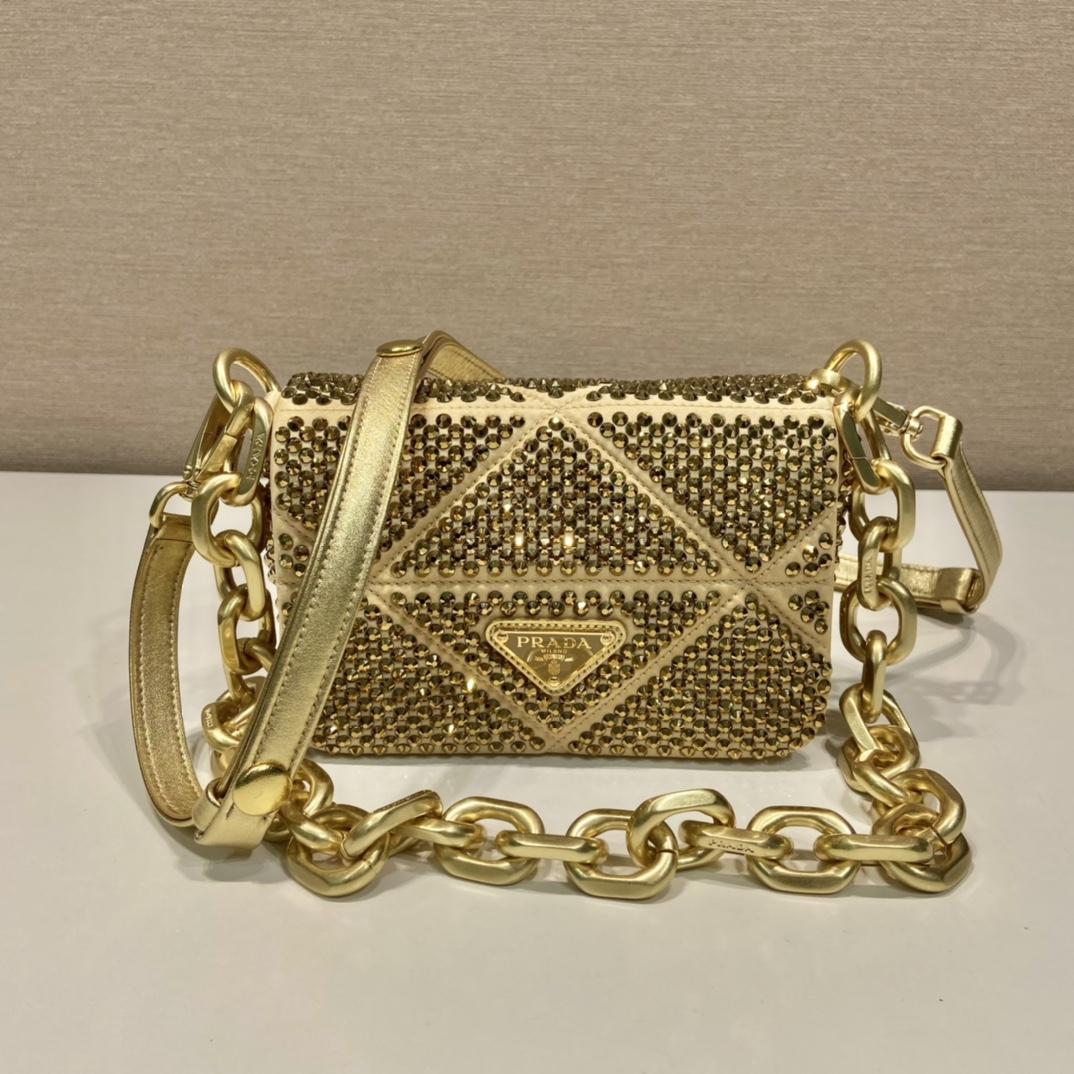 Prada Satin Mini-Bag With Crystals - 