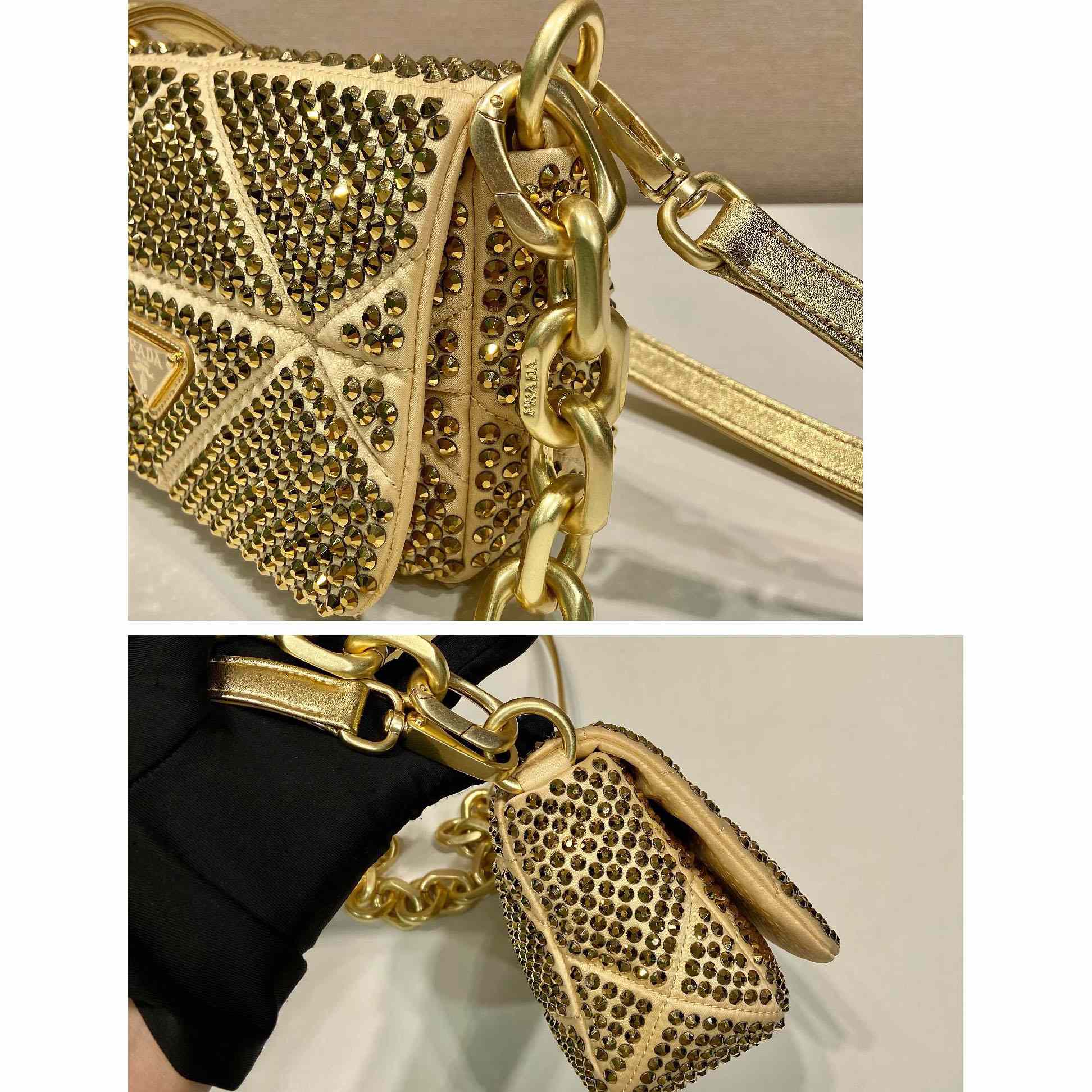 Prada Satin Mini-Bag With Crystals - 