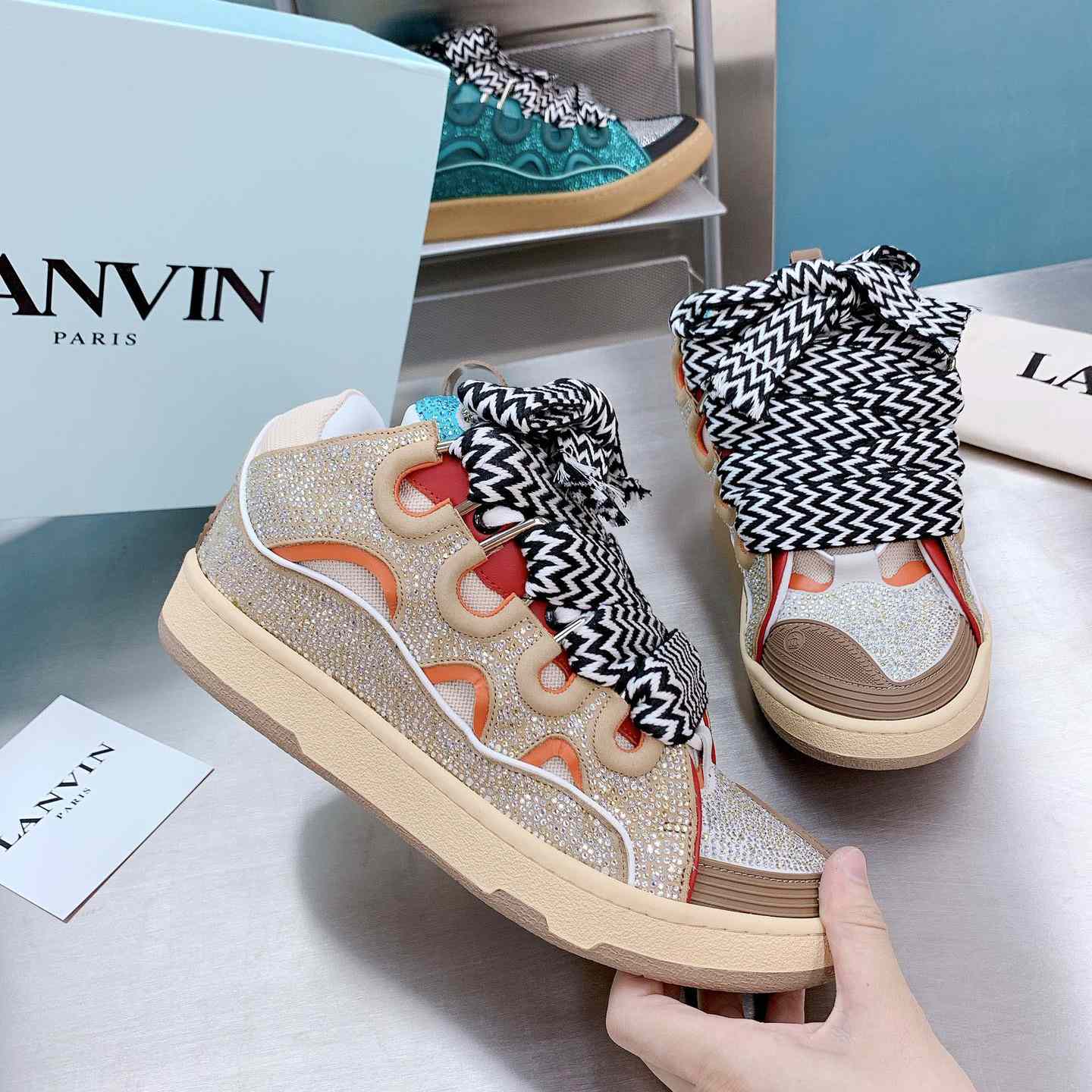Lanvin Curb Low-Top Sneakers - DesignerGu
