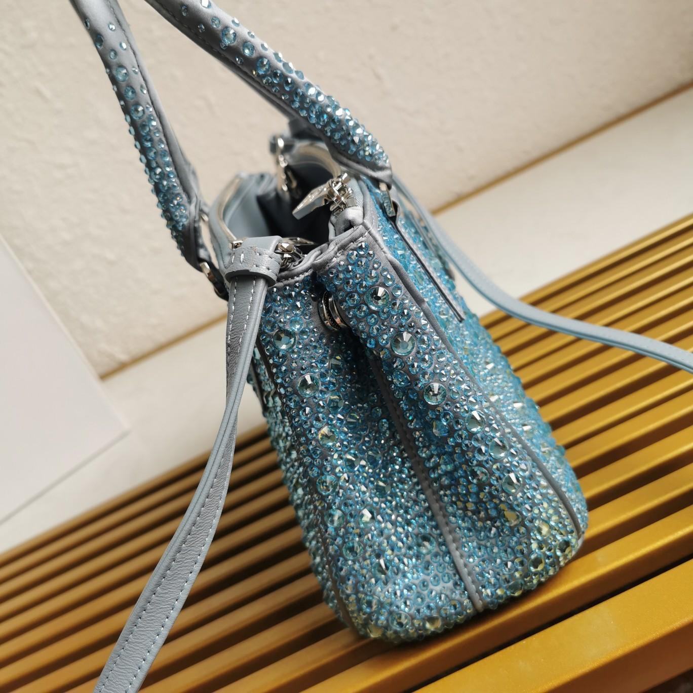Prada Galleria satin Mini-Bag With Crystals - 
