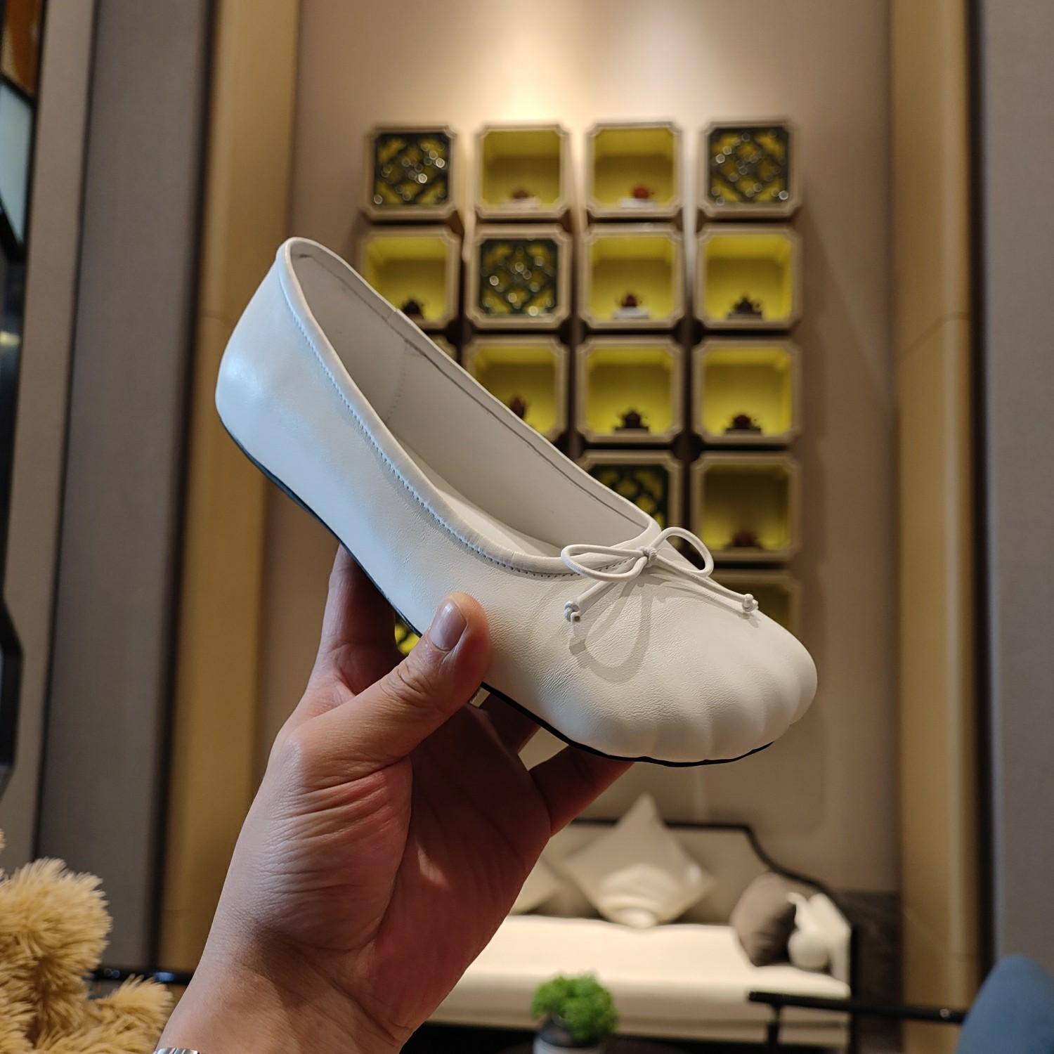 Balenciaga Women's Black Fetish Ballerina Flats - 