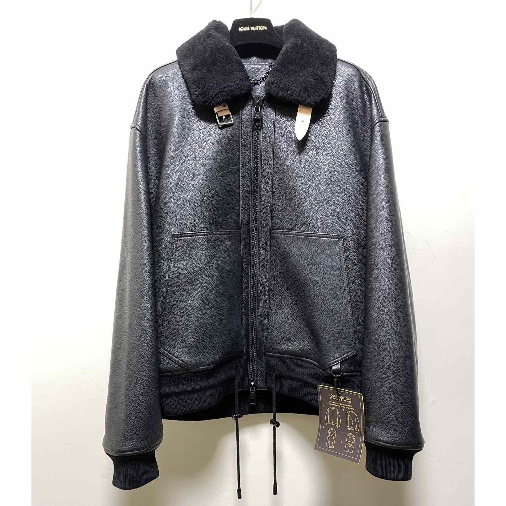 Louis Vuitton Leather Aviator Jacket - DesignerGu