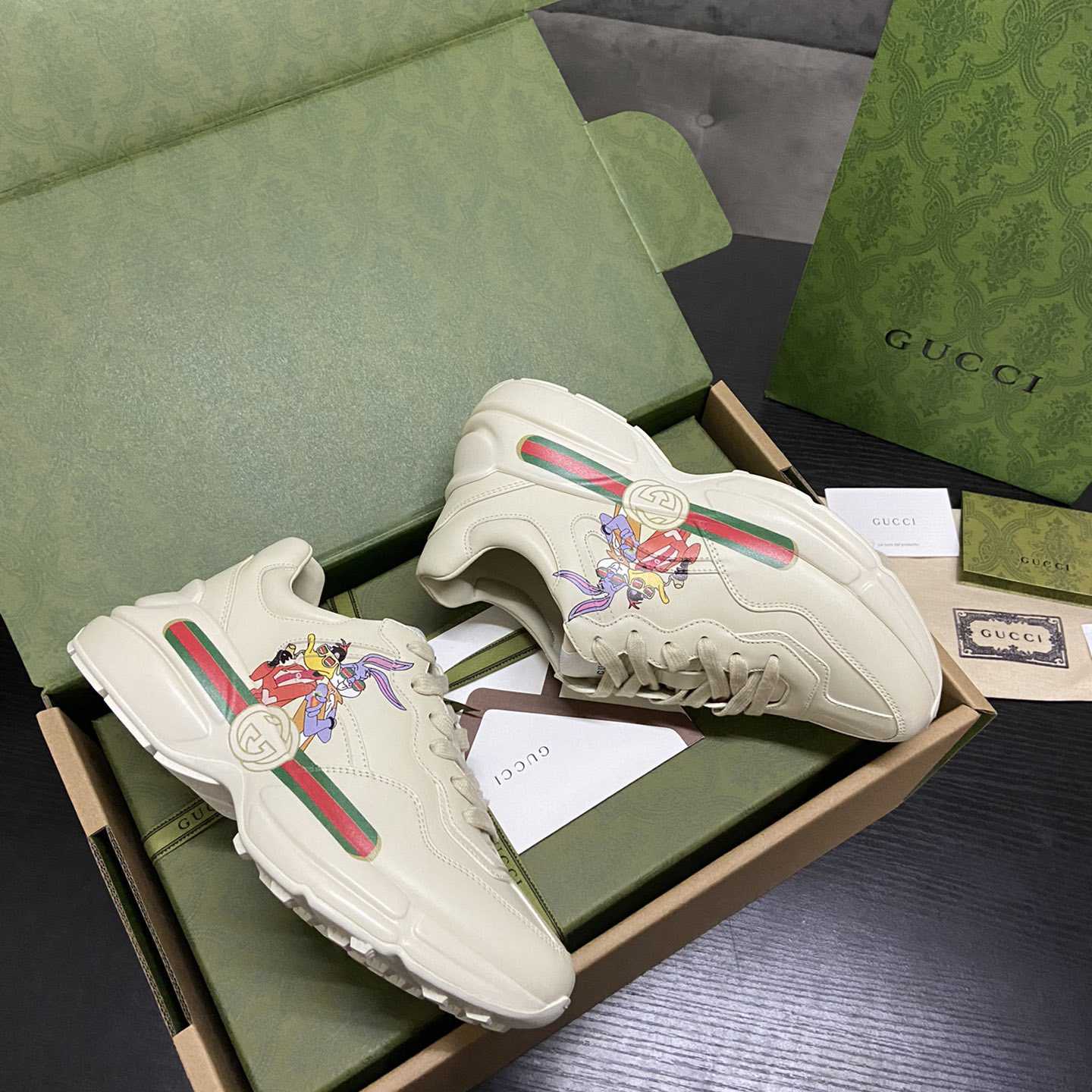 Gucci Rhyton Sneaker With Animal Print(upon uk size) - 