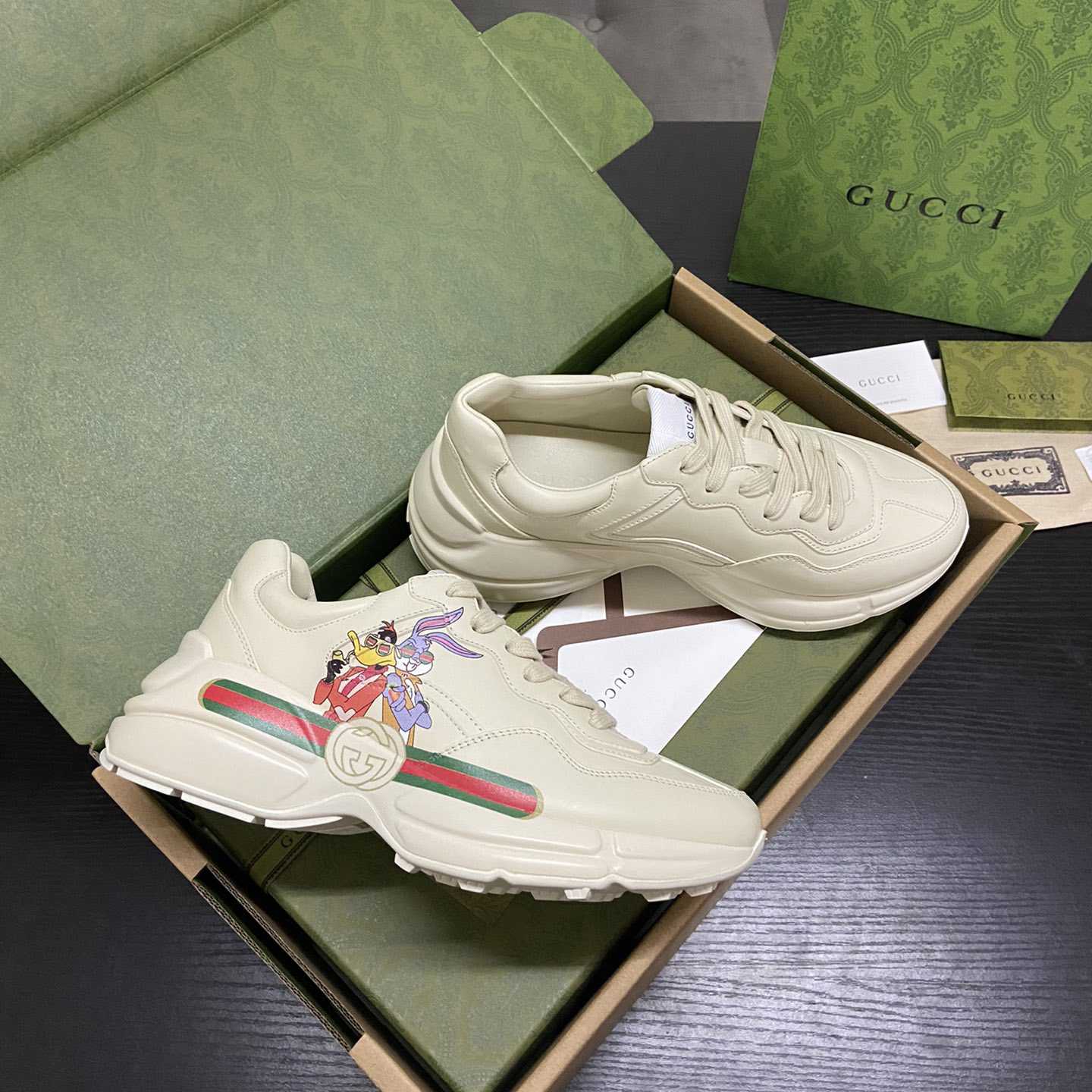 Gucci Rhyton Sneaker With Animal Print(upon uk size) - 