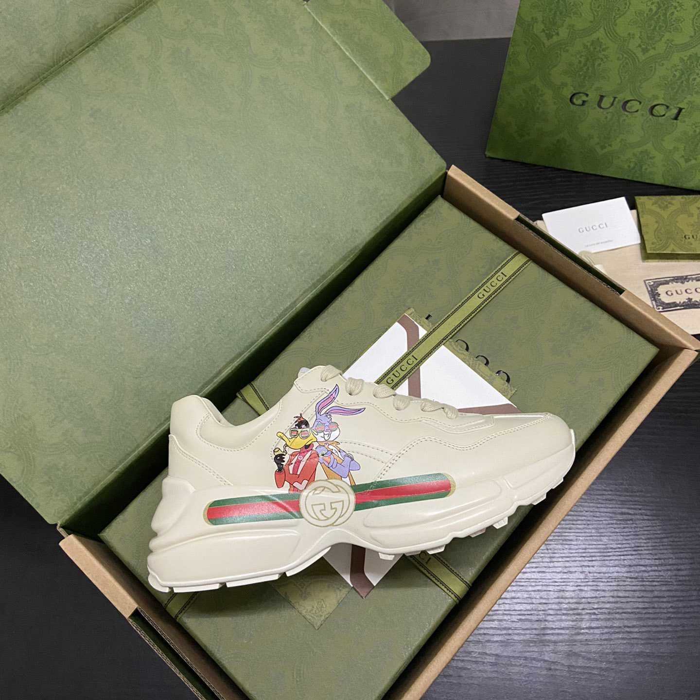 Gucci Rhyton Sneaker With Animal Print(upon uk size) - 