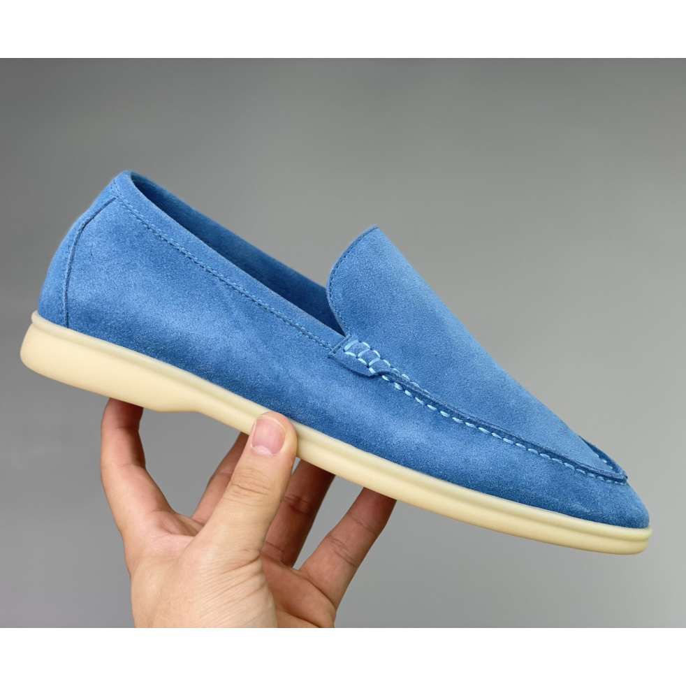Loro Piana Summer Walk Loafers In Blue - 