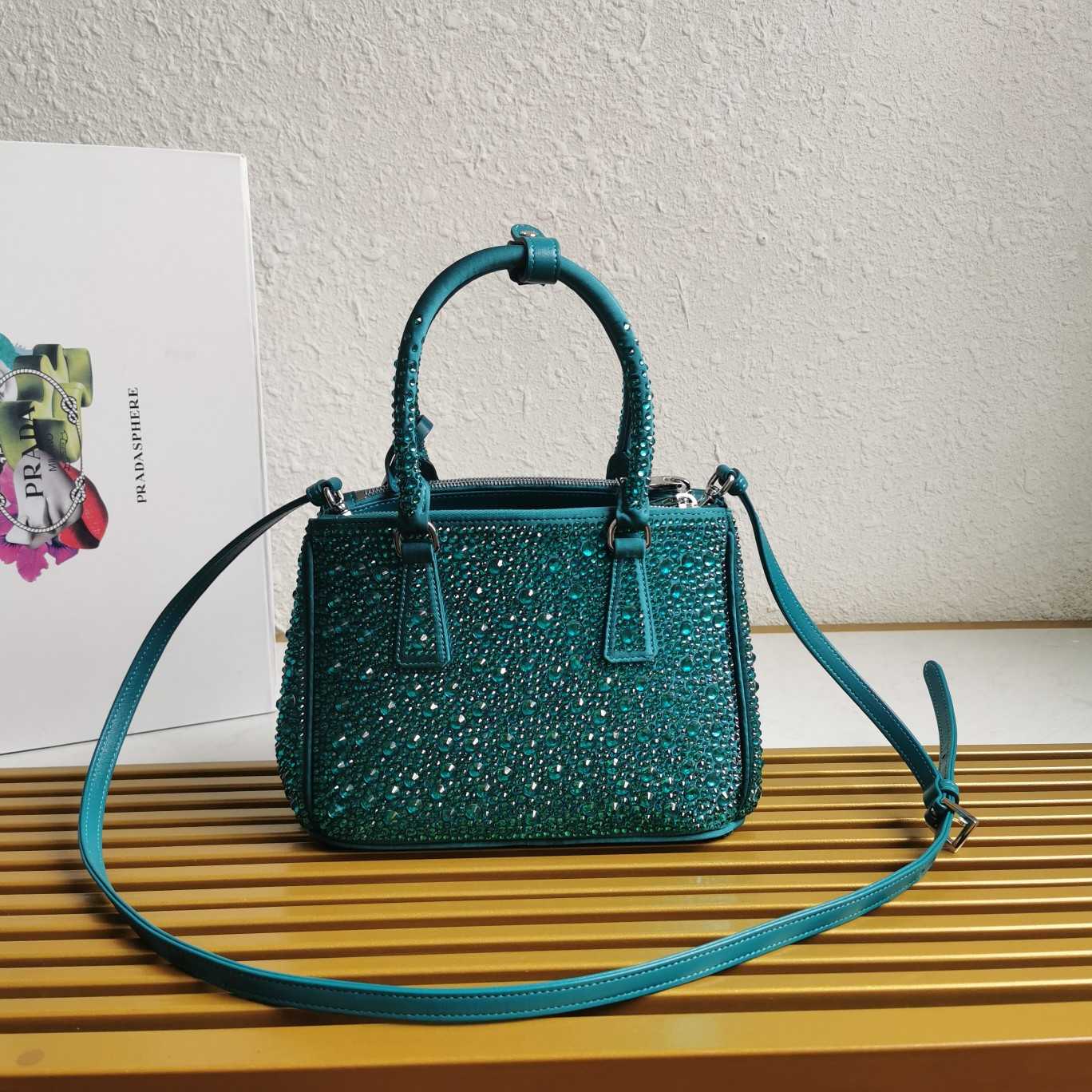 Prada Galleria satin Mini-Bag With Crystals - 