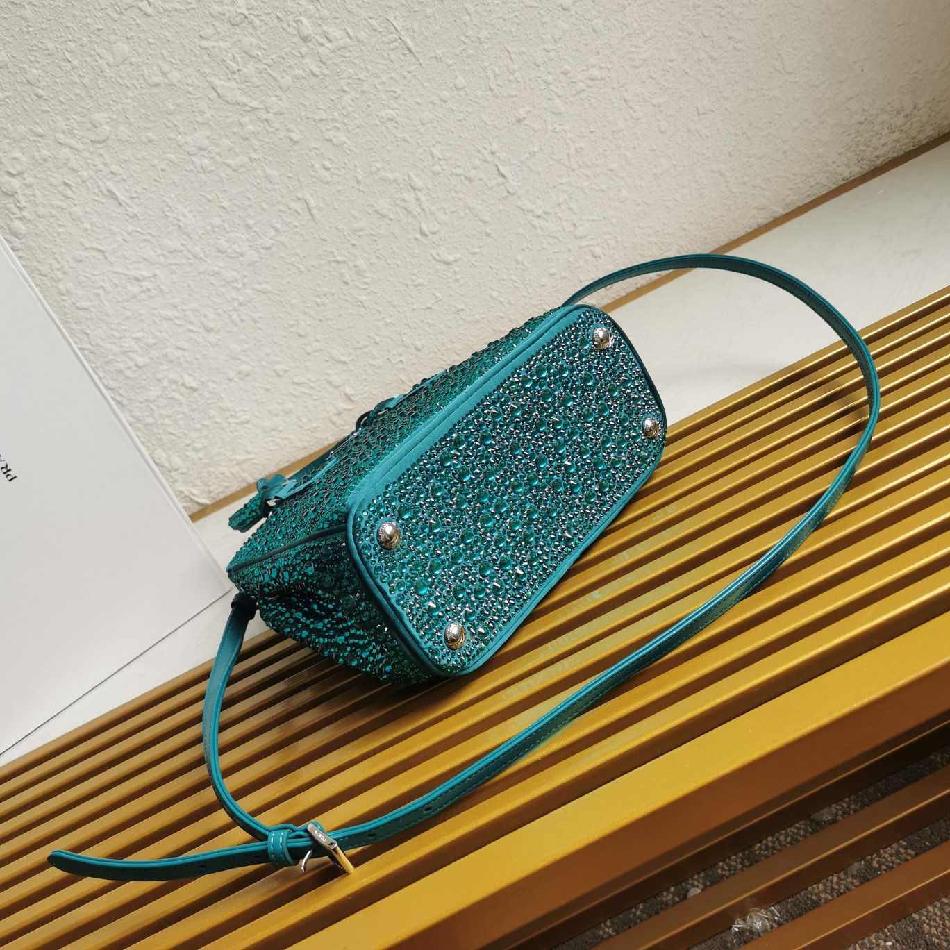 Prada Galleria satin Mini-Bag With Crystals - 
