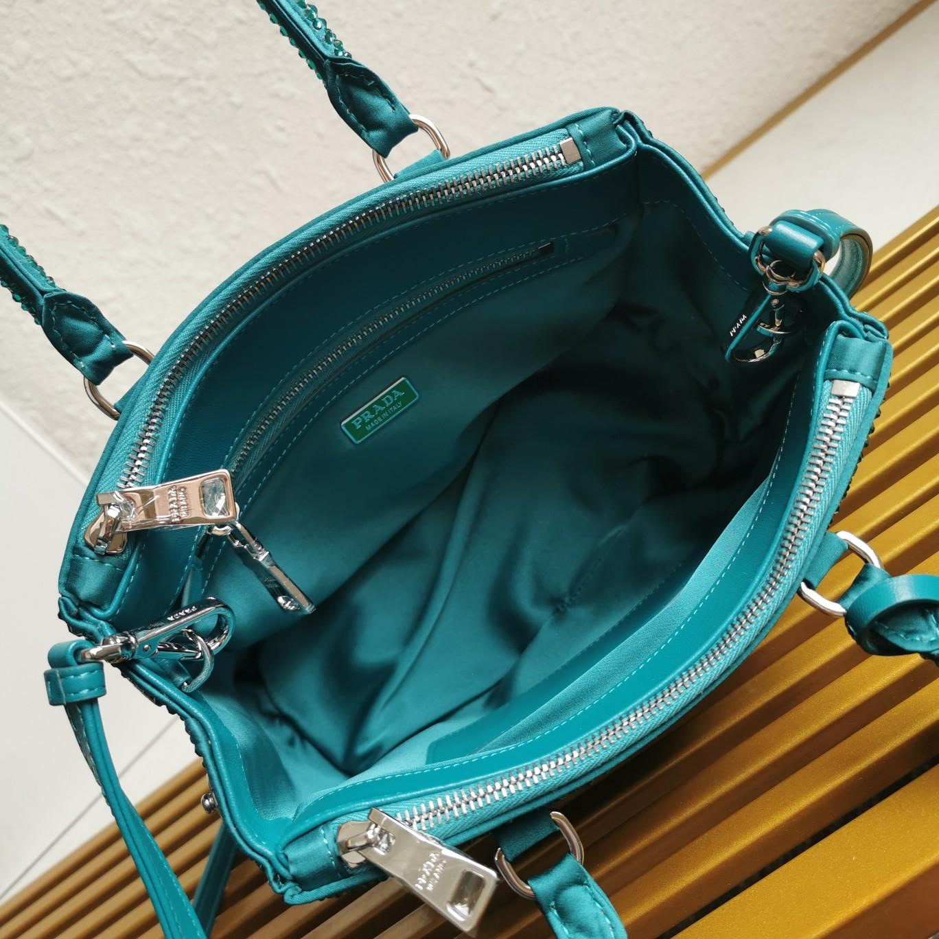 Prada Galleria satin Mini-Bag With Crystals - 