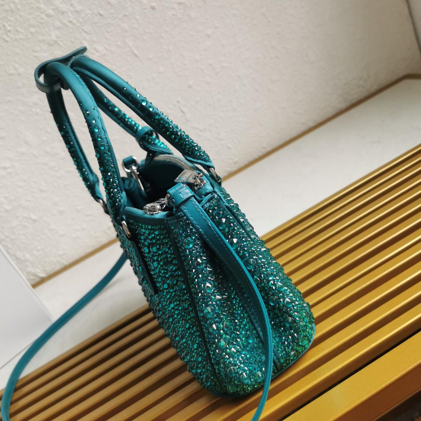 Prada Galleria satin Mini-Bag With Crystals - 