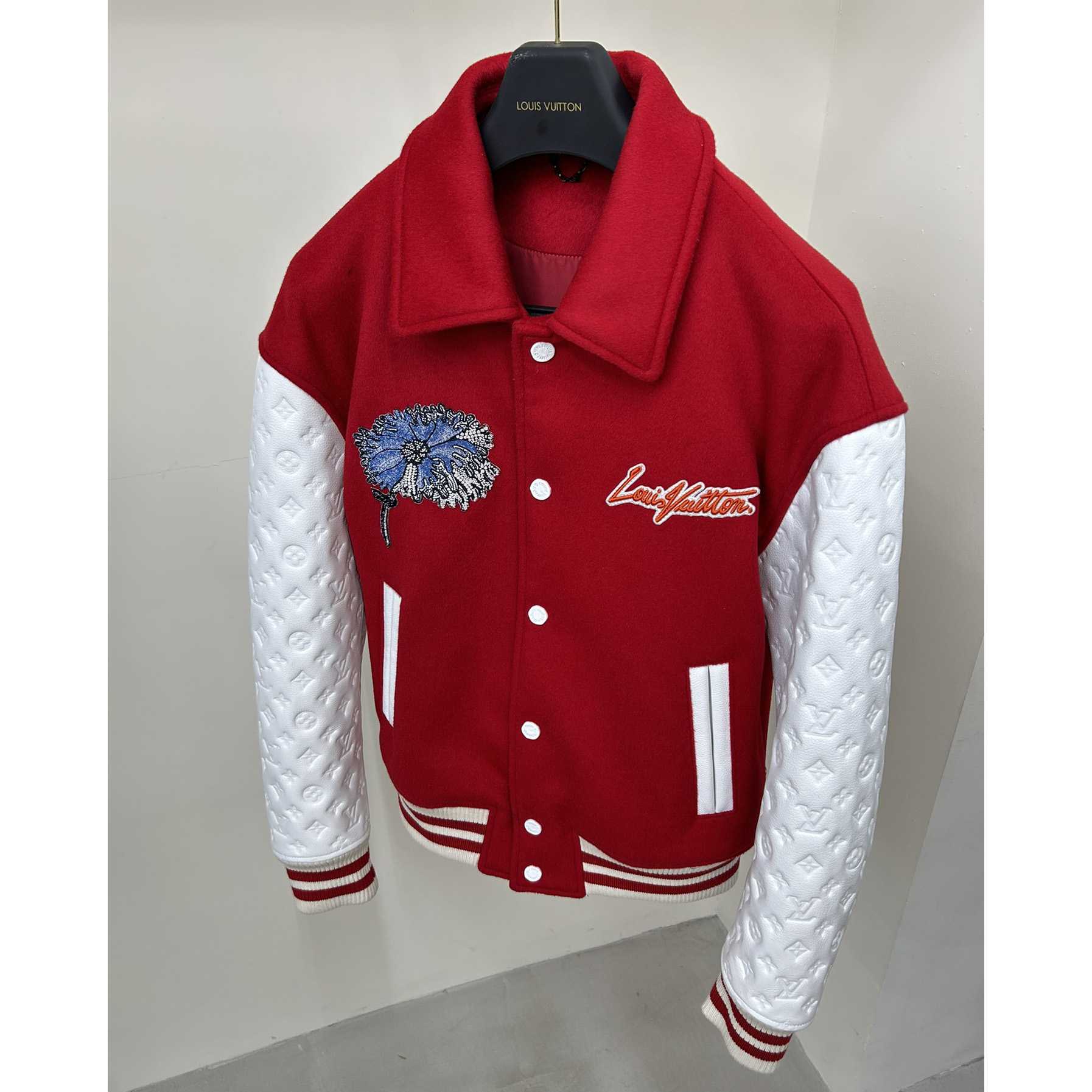 Louis Vuitton LV x YK Psychedelic Flower Embroidered Varsity Blouson   1AB8I2 - 