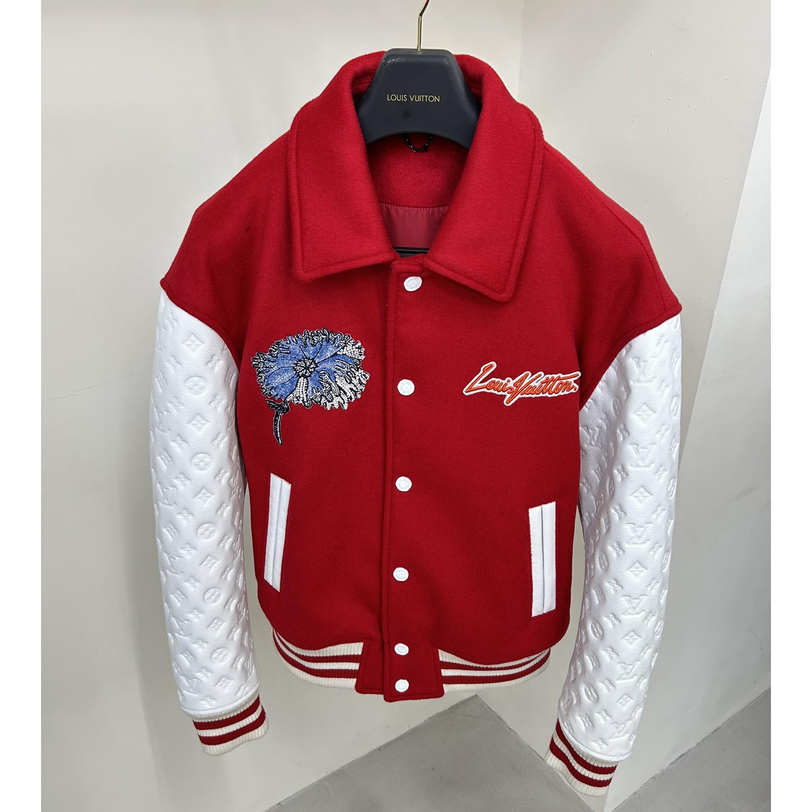Louis Vuitton LV x YK Psychedelic Flower Embroidered Varsity Blouson   1AB8I2 - 