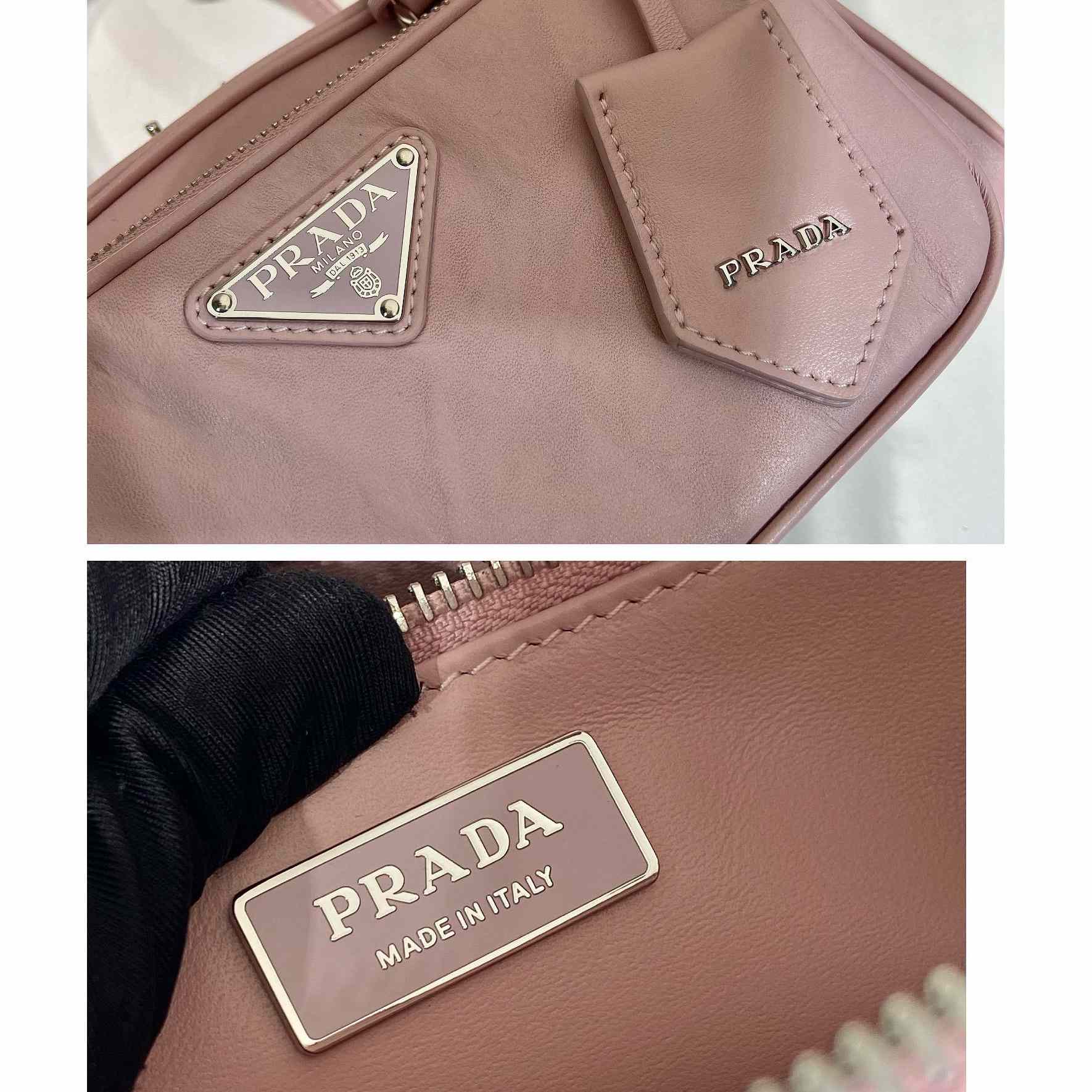 Prada Antique Nappa Leather Multi-pocket Top-handle Bag - 