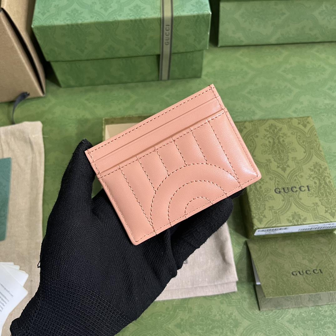 Gucci GG Marmont Matelassé Card Case(10-7cm) - 