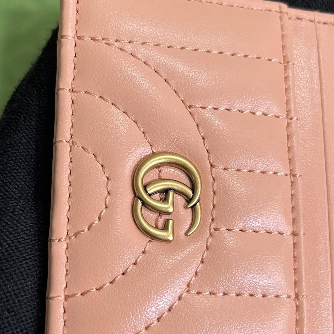 Gucci GG Marmont Matelassé Card Case(10-7cm) - 