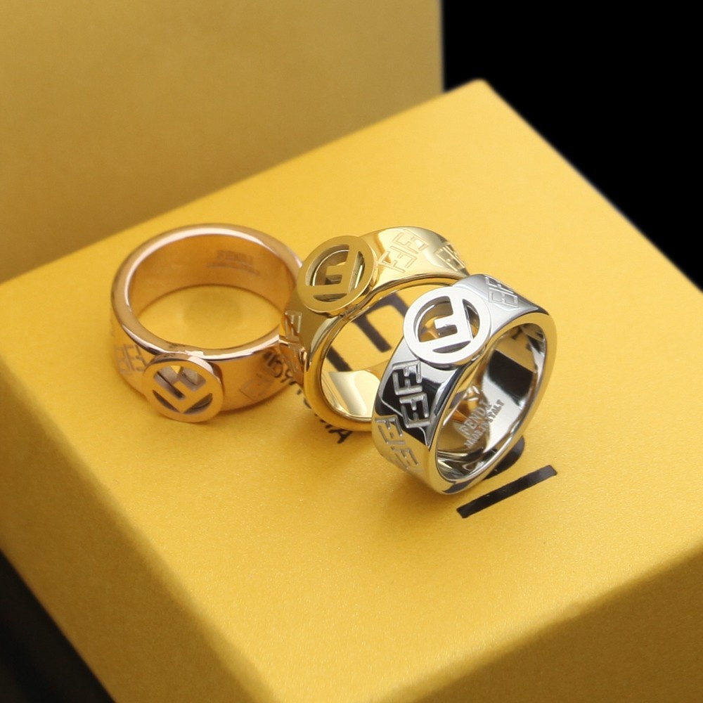 Fendi Initial Brass Ring - 