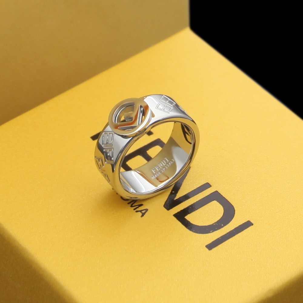 Fendi Initial Brass Ring - 