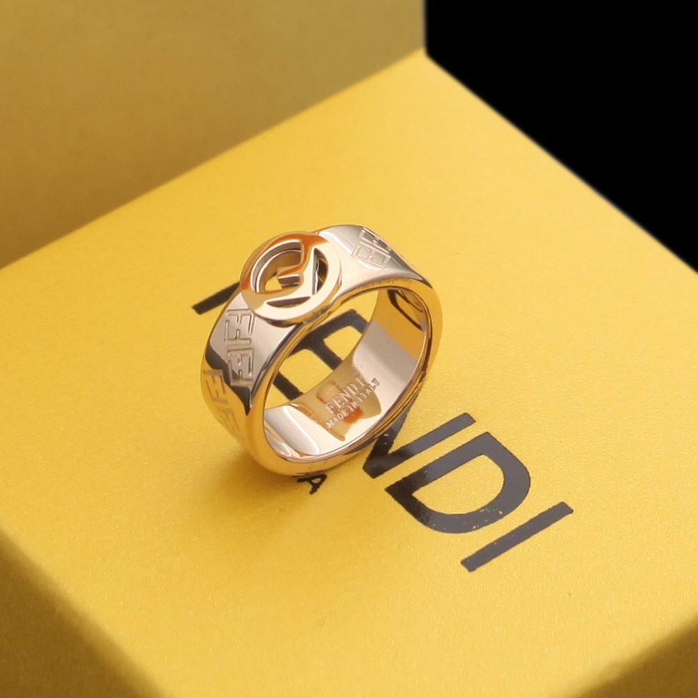 Fendi Initial Brass Ring - 