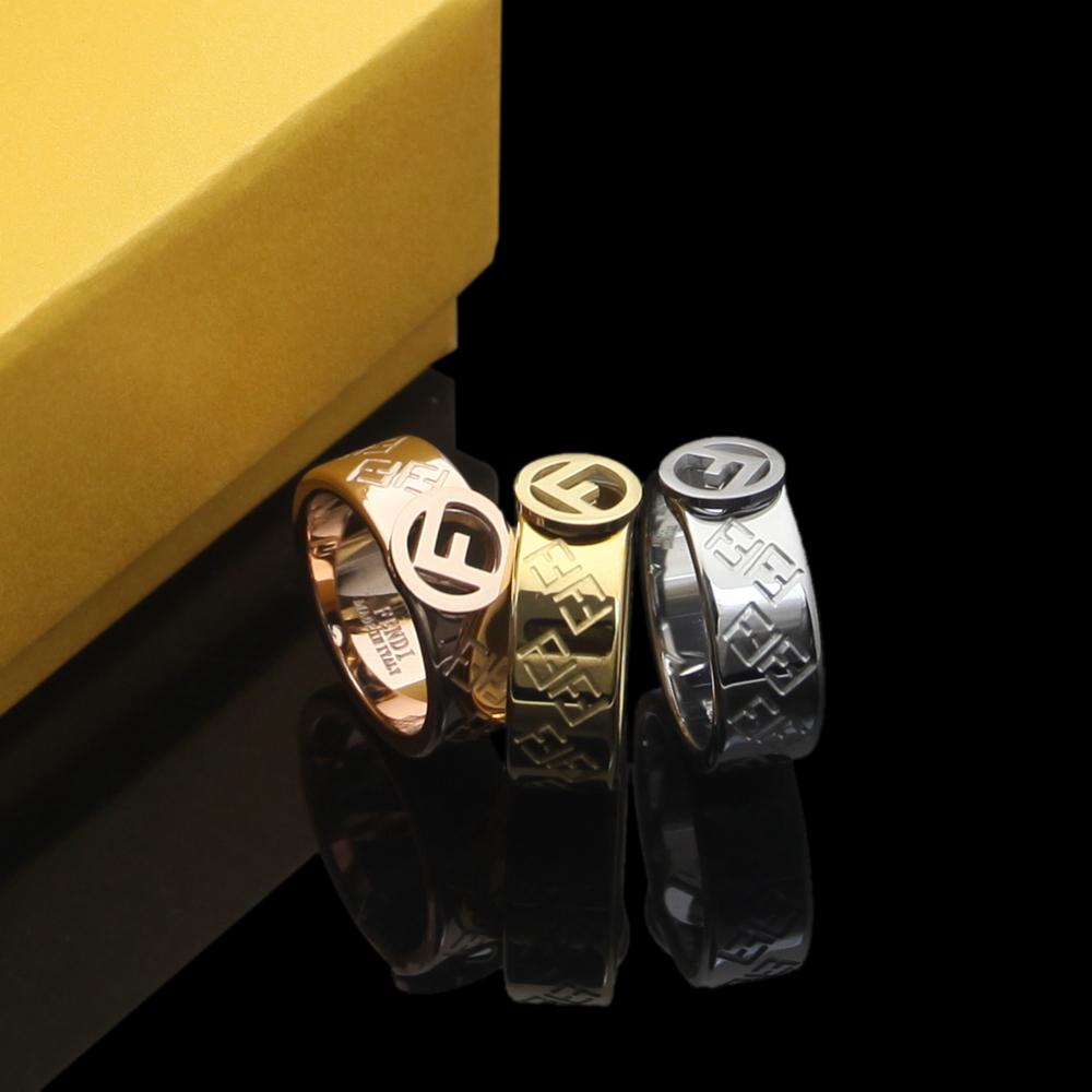 Fendi Initial Brass Ring - 