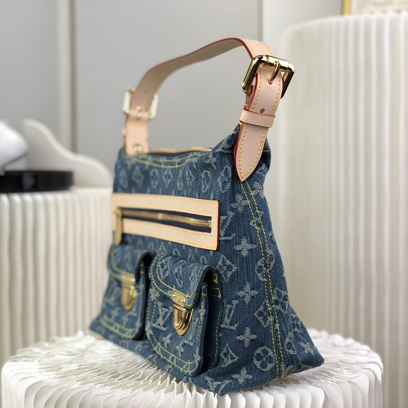 Louis VuittonVanity Monogram Denim Baggy PM Shoulder Bag (30×10×19cm)   M44464 - 