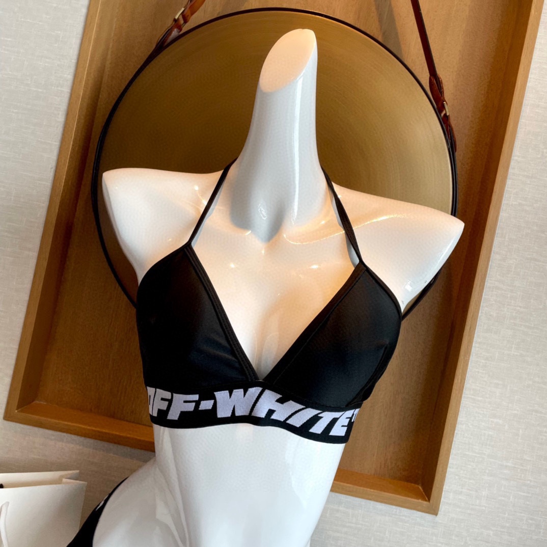 Off-White c/o Virgil Abloh Women's Black Two-piece Swimsuit - 