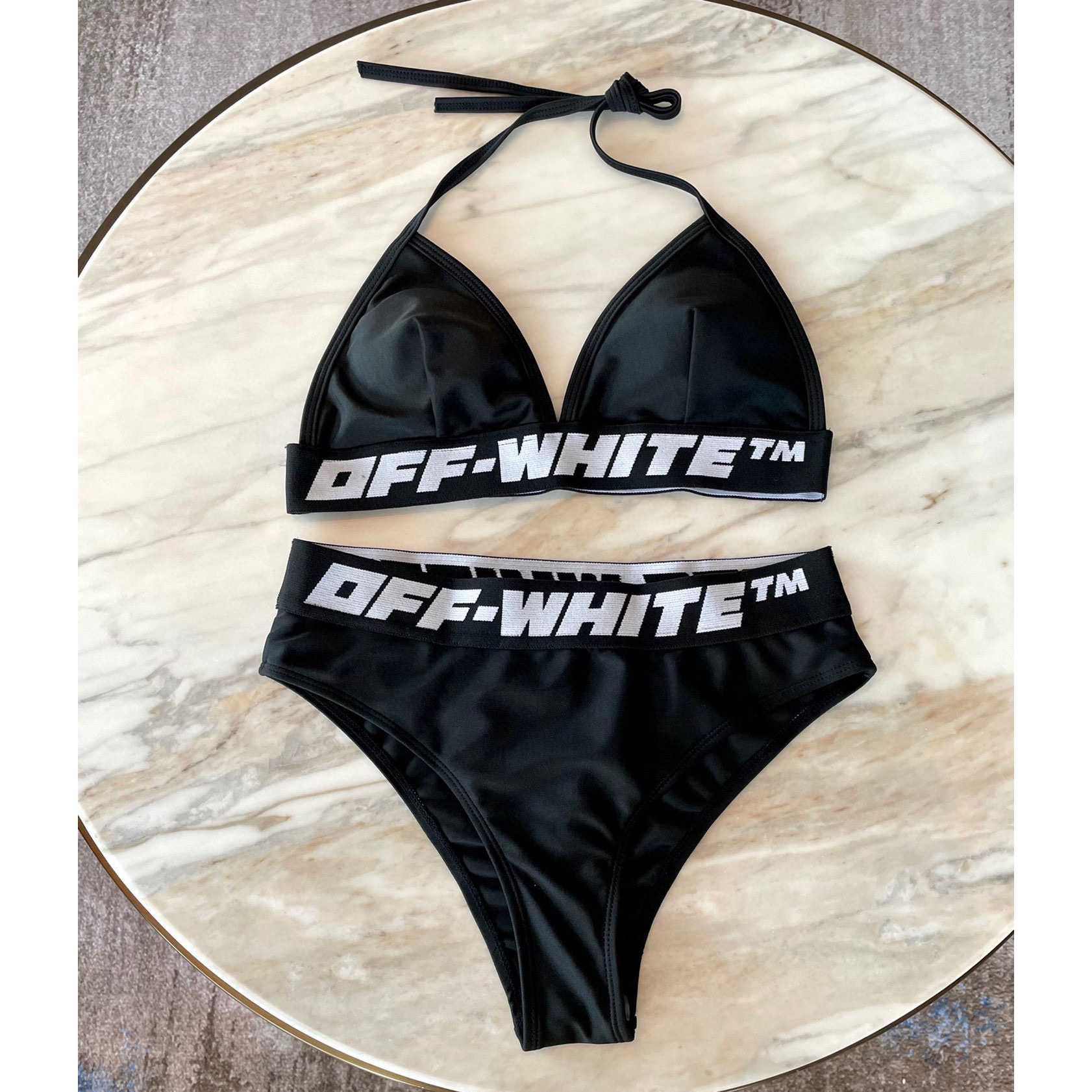 Off-White c/o Virgil Abloh Women's Black Two-piece Swimsuit - 