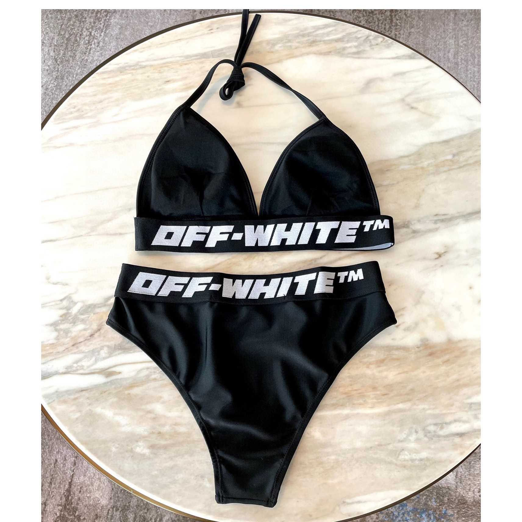 Off-White c/o Virgil Abloh Women's Black Two-piece Swimsuit - 