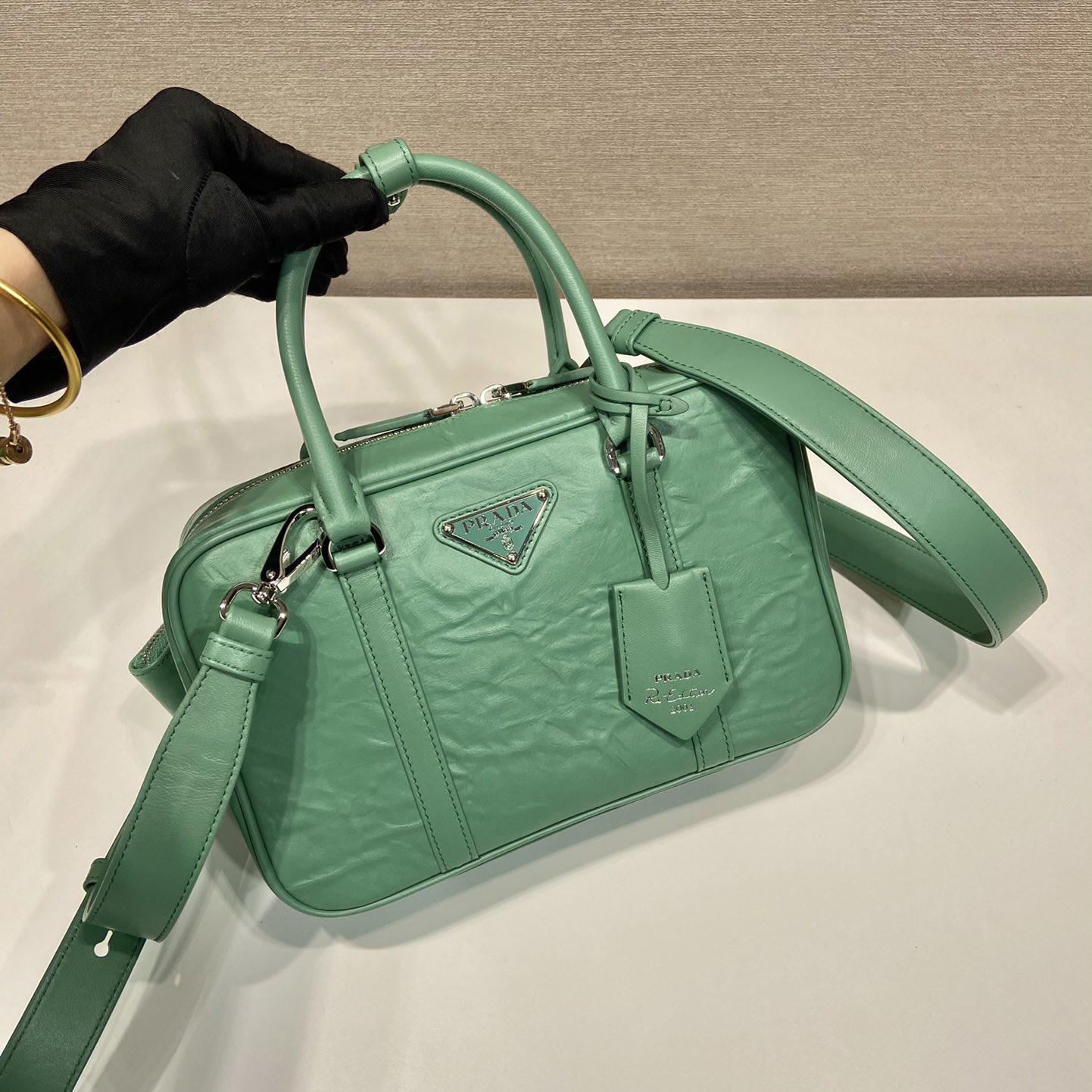 Prada Medium Antique Nappa Leather Top Handle Bag - 