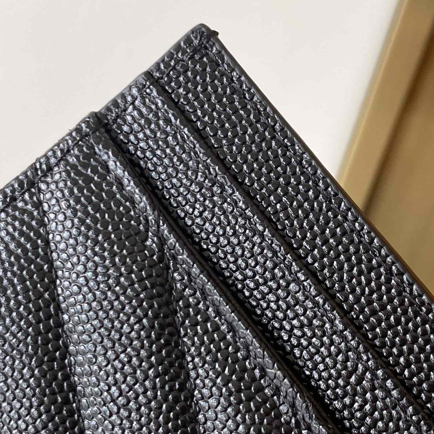 Saint Laurent Leather Card Wallet (10x7.5x0.5 cm) - 