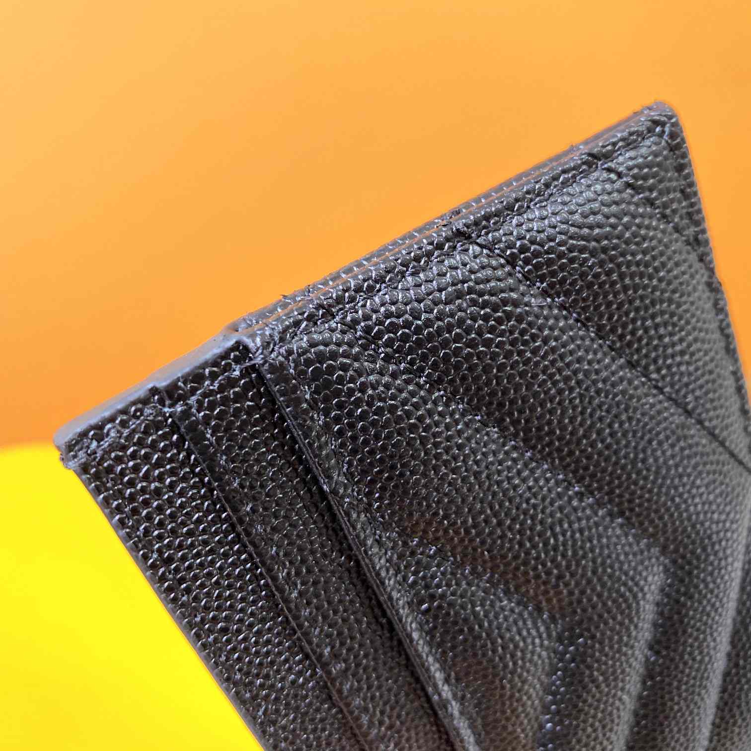 Saint Laurent Leather Card Wallet (10x7.5x0.5 cm) - 